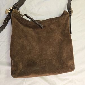 Coach Brown Suede Shoulder Bag